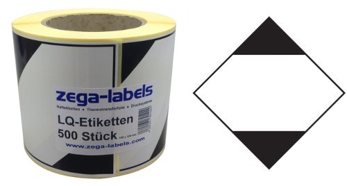 Gefahrgutetiketten auf Rolle - Limited Quantity - LQ Aufkleber - 500 Stück je Rolle - 100 x 100 mm - Haftpapier stark haftend von zega-labels