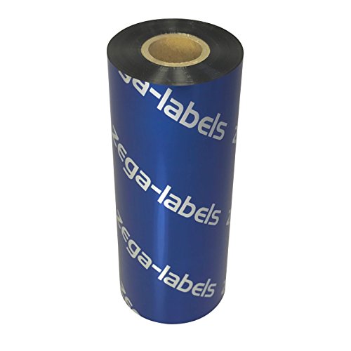 zega-labels Thermotransfer Farbband 156 mm x 300 m - zega blue (Wachs Premium) - Farbseite AUSSEN - Ribbon für Zebra ZM600, ZT420, ZT421-1 Zoll Kern Ø 25 mm - für Papieretiketten Bedruckung von zega-labels