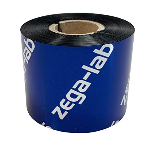 zega-labels Thermotransfer Farbband 50 mm x 300 m - zega blue (Wachs Premium) - Farbseite AUSSEN - Ribbon für Zebra ZT-Serie/ZM400/ZD420T/ZD421T/ZD230T - 1 Zoll Kern Ø 25 mm - für Papieretiketten von zega-labels