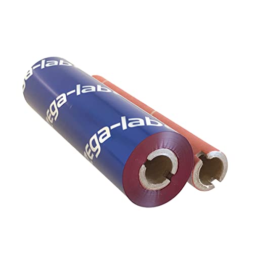 zega-labels Thermotransfer Farbband ROT 110 mm x 74 m - zega color xtreme (Harz Kratzfest) - 1/2 Zoll Kern Ø 12,7 mm - für PE-/PP-/PET-Folie/Polyesterfolie - für Desktopdrucker Zebra ZD/GK/GX/GC/TLP von zega-labels