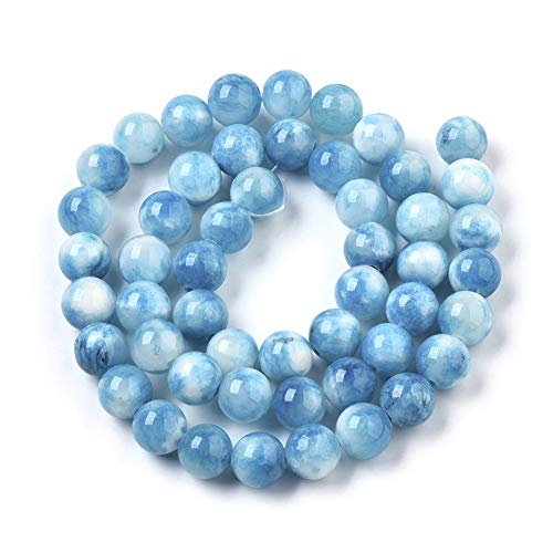 ZEMRIO 6mm Bunte Malaysische Jade Natur Edelstein Runde Perlen Verwendet Um DIY Armbänder Halsketten Runde Perlen (Color-12, 6mm) von zemrio