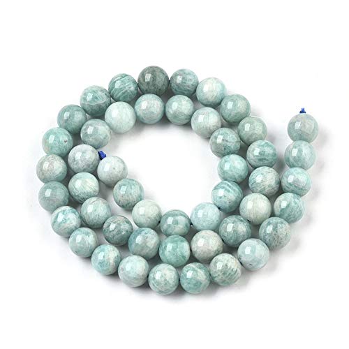 ZEMRIO 6mm Natürlich Amazonit Edelstein Perlen Für Schmuck Herstellung DIY Armband Halskette Runde Perlen Perlen (Amazonit, 6mm) von zemrio