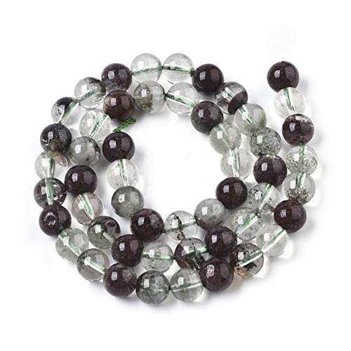 ZEMRIO 6mm Natürlich Lodolite Edelstein Perlen Für Schmuck Herstellung DIY Armband Halskette Runde Perlen Perlen (Lodolite, 6mm) von zemrio