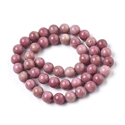 ZEMRIO 6mm Natürlich Rhodochrosit Edelstein Perlen Für Schmuck Herstellung DIY Armband Halskette Runde Perlen Perlen (Rhodochrosit, 6mm) von zemrio