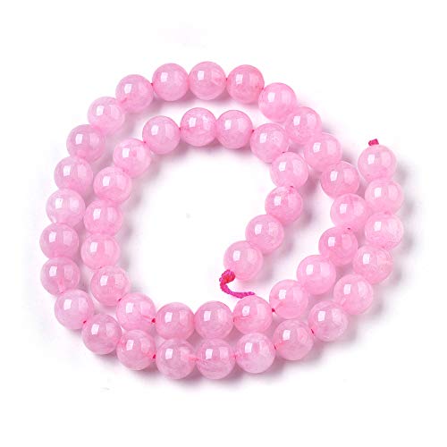 ZEMRIO 6mm Natürlich Rosenquarz Edelstein Perlen Für Schmuck Herstellung DIY Armband Halskette Runde Perlen Perlen (Rosenquarz, 6mm) von zemrio