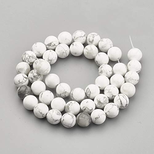 ZEMRIO 8mm natürliche lite Edelsteinperlen Lose Stein runde Perlen für Schmuckherstellung DIY Armband Halskette Perlen (lite, 8mm) von zemrio