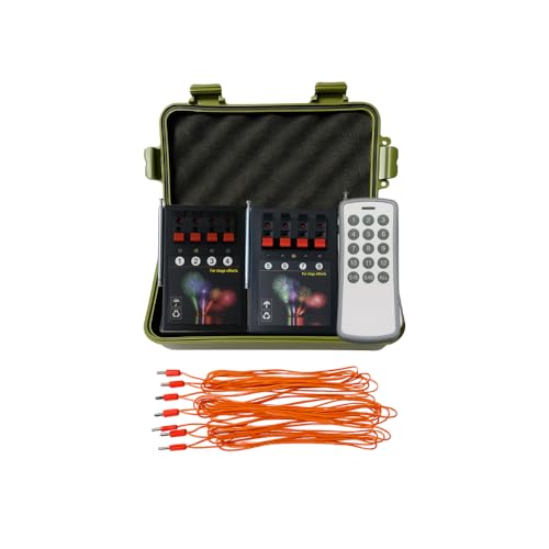 zenda club® Feuerwerk Fernauslösungssystem - 8-K Pyrotechnik Set mit kabelloser Fernbedienung - Robuste Aufbewahrungsbox von zenda club