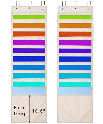 30,5 x 30,5 cm Papieraufbewahrung, Tür-Hänge-Organizer für Vinyl, HTV-Blätter, Karton, Sammelalbum, Schnittmattenhalter, 2 Stück 30,5 x 30,5 cm Papieraufbewahrung, Tür-Hänge-Organizer für Vinyl, HTV-Blätter, Karton, Sammelalbum, Schnittmattenhalter, 2 Stück von zenffo