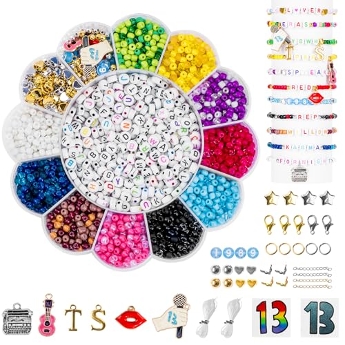 zenmag 30 Farben Perlen Set für Armbänder, 4mm Perlen Zum Auffädeln mit Bunte Buchstaben Perlen (A-Z), Freundschaftsarmbänder Selber Machen Kinder, Erwachsener zu Weihnachten, Geburtstage, Partys von zenmag