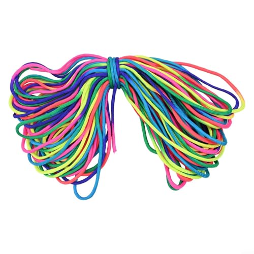 Mehrsträngige Fallschirmschnur in Regenbogenfarben, ideal für Camping, Stricken und Bastelprojekte (tiefes bunt) von zeroupshop