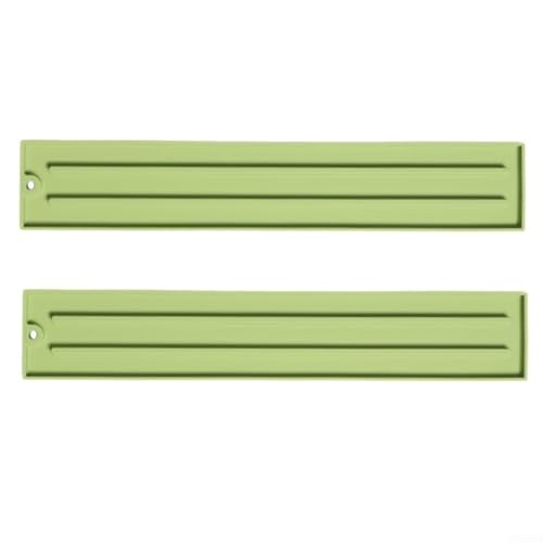 Zeroupshop Silikon-Topfdeckelhalter, Abtropfmatte, Küchentheke, Organizer, hitzebeständig, rutschfest, Aufbewahrungsregal, Behälterständer, Grün, 2 Stück von zeroupshop