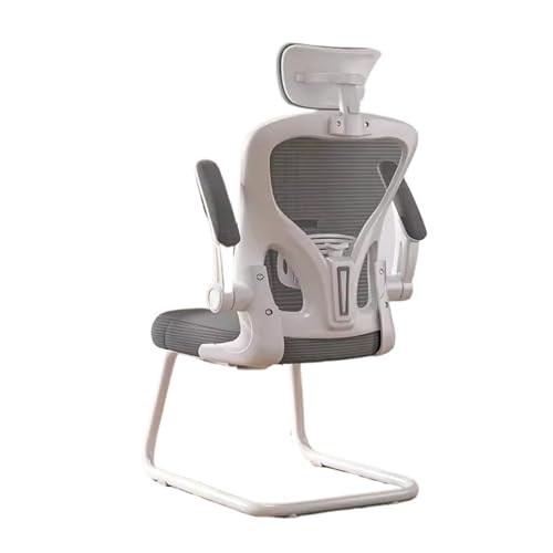 zhangrui1888 Bürostuhl Atmungsaktiver Bürostuhl aus Netzstoff, hohe Rückenlehne, ergonomischer Schreibtischstuhl mit Kopfstütze, Schreibtischstuhl mit verstellbaren Armlehnen Gaming-Stuhl(Weiß) von zhangrui1888