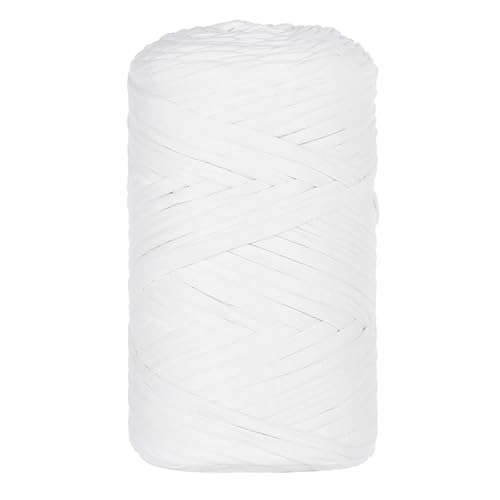 400g T-Shirt Yarn Elastic Fabric Crochet Cloth Yarn，Textilgarn 3cm，bändchengarn Zum Häkeln，T Shirt Garn Zum Häkeln for DIY Thick Knitting Yarn for Hand DIY Bag Basket Cushion Crochet (T) von ZHANGXIAOMIN