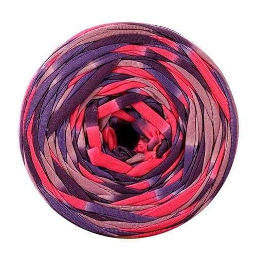 zhangxiaomin Tshirt Garn Zum Häkeln，290g/90m Mehrfarbiges Grobes Baumwolle Garn Zum Stricken Textilgarn Und Häkeln T-Shirt Band Garn Strickgarn Überwurfgarn Für Korb Taschen Decken Hüte Spielzeug (bb) von ZHANGXIAOMIN