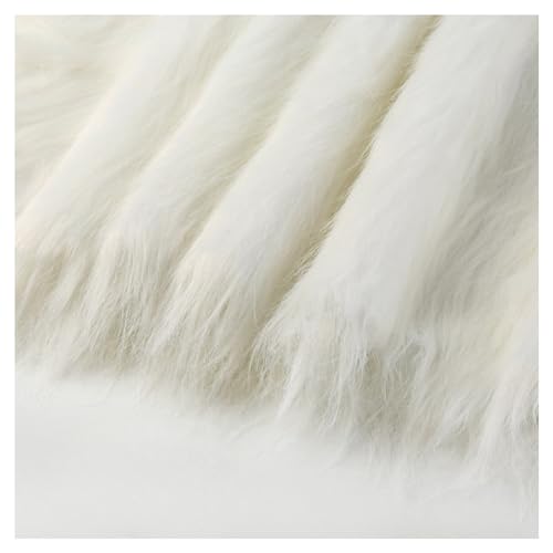 ZHANGXIAOMIN Kunstfellstoff 50 X 50 cm Kunstfell Zum Basteln, Fellstoff Kunstfell Plüschstoff Fellimitat Quadratischer Aufnäher Zum Kunstfell Meterware Kunstfell Basteln (White,50 * 50) von ZHANGXIAOMIN