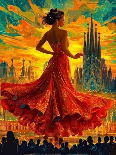 Frau Malen Nach Zahlen Erwachsene, Sonnenuntergang Malen Nach Zahlen XXL 30X40CM, Ölgemälde Kunst Handwerk Set mit Pinseln und Acrylfarbe, Paint by Numbers für Deko Wohnzimmer, Ohne Rahmen, Model 169 Frau Malen Nach Zahlen Erwachsene, Sonnenuntergang Malen Nach Zahlen XXL 30X40CM, Ölgemälde Kunst Handwerk Set mit Pinseln und Acrylfarbe, Paint by Numbers für Deko Wohnzimmer, Ohne Rahmen, Model 169 von zhangzen