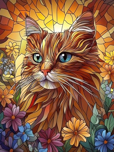 Malen Nach Zahlen Kinder Katze Malen Nach Zahlen Erwachsene Blume DIY Ölgemälde Leinwand Set mit Pinsel und Acrylpigment für Room Deko Zimmer, Geschenke für Frauen, Ohne Rahmen 45X60CM, Model 180 Malen Nach Zahlen Kinder Katze Malen Nach Zahlen Erwachsene Blume DIY Ölgemälde Leinwand Set mit Pinsel und Acrylpigment für Room Deko Zimmer, Geschenke für Frauen, Ohne Rahmen 45X60CM, Model 180 von zhangzen