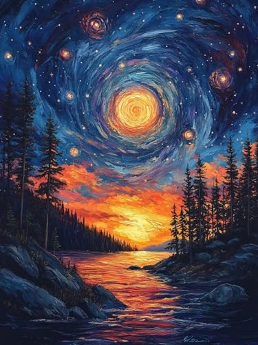 Malen Nach Zahlen Kinder Nacht Malen Nach Zahlen Erwachsene Mond DIY Ölgemälde Leinwand Set mit Pinsel und Acrylpigment für Room Zimmer Wanddeko, Geschenke für Frauen, Ohne Rahmen 60X80CM, Model 162 Malen Nach Zahlen Kinder Nacht Malen Nach Zahlen Erwachsene Mond DIY Ölgemälde Leinwand Set mit Pinsel und Acrylpigment für Room Zimmer Wanddeko, Geschenke für Frauen, Ohne Rahmen 60X80CM, Model 162 von zhangzen