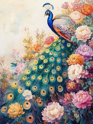 Malen Nach Zahlen Kinder Pfau Malen Nach Zahlen Erwachsene Blume DIY Ölgemälde Leinwand Set mit Pinsel und Acrylpigment für Room Zimmer Wanddeko, Geschenke für Frauen, Ohne Rahmen 70X90CM, Model 189 Malen Nach Zahlen Kinder Pfau Malen Nach Zahlen Erwachsene Blume DIY Ölgemälde Leinwand Set mit Pinsel und Acrylpigment für Room Zimmer Wanddeko, Geschenke für Frauen, Ohne Rahmen 70X90CM, Model 189 von zhangzen