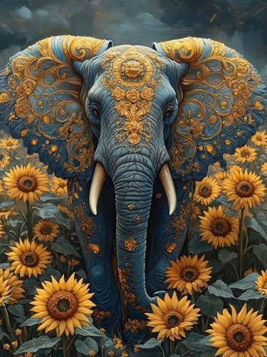 Malen Nach Zahlen Kinder Sonnenblume Malen Nach Zahlen Erwachsene Elefant Ölgemälde Leinwand Set mit Pinsel und Acrylpigment für Aesthetic Room Deko Zimmer, Geschenke für Frauen 40X50CM, Model 168 Malen Nach Zahlen Kinder Sonnenblume Malen Nach Zahlen Erwachsene Elefant Ölgemälde Leinwand Set mit Pinsel und Acrylpigment für Aesthetic Room Deko Zimmer, Geschenke für Frauen 40X50CM, Model 168 von zhangzen