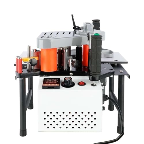 Professionelle tragbare Kantenanleimmaschine, Holzbearbeitung 1200W Klebemaschine, doppelseitig klebend, Möbel Schrank Kurven, Industriequalität 1000 ml(Black) von zhenmaster