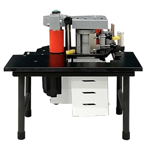 Tragbare Kantenanleimmaschine 1200W für Möbel, Holzbearbeitung Klebemaschine, doppelseitiges Klebesystem, Schrank Kurve Platte, Industriequalität, 1000 ml(Black) von zhenmaster