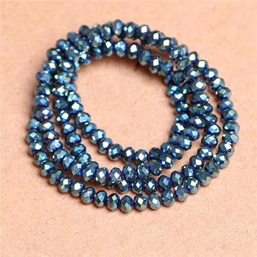 Rondelle Kristallglasperlen, 2 mm, 4 mm, 6 mm, 8 mm, gemischte Größen, facettierte Briolette-Abstandshalter, tschechische Rocailles, lose Perlen für DIY-Schmuckherstellung, 415 Stück (Grün 2) von zhiteng