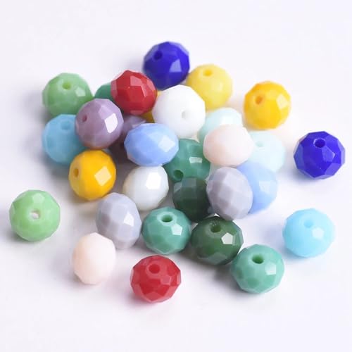 Rondelle Kristallglasperlen, 2 mm, 4 mm, 6 mm, 8 mm, gemischte Größen, facettierte Briolette-Abstandshalter, tschechische Rocailles, lose Perlen für DIY-Schmuckherstellung, 415 Stück von zhiteng