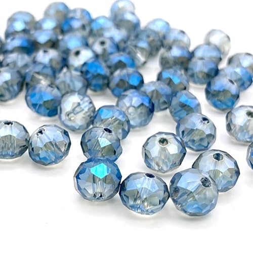Rondelle Kristallglasperlen, 2 mm, 4 mm, 6 mm, 8 mm, gemischte Größen, facettierte Briolette-Abstandshalter, tschechische Rocailles, lose Perlen für DIY-Schmuckherstellung, Blau, 415 Stück Rondelle Kristallglasperlen, 2 mm, 4 mm, 6 mm, 8 mm, gemischte Größen, facettierte Briolette-Abstandshalter, tschechische Rocailles, lose Perlen für DIY-Schmuckherstellung, Blau, 415 Stück von zhiteng