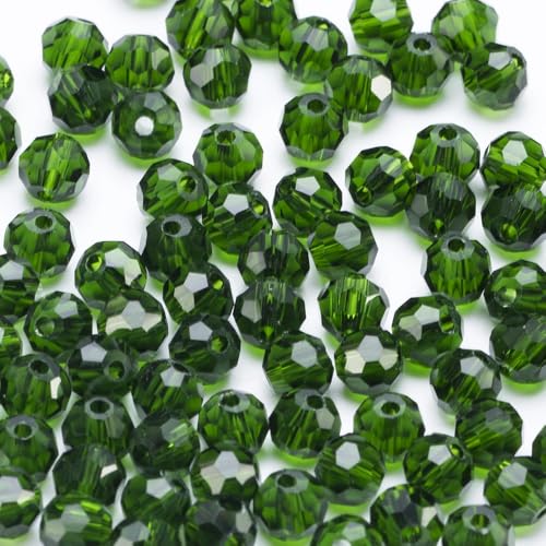 Rondelle Kristallglasperlen, 2 mm, 4 mm, 6 mm, 8 mm, gemischte Größen, facettierte Briolette-Abstandshalter, tschechische Rocailles, lose Perlen für DIY-Schmuckherstellung, Dunkelgrün, 415 Stück Rondelle Kristallglasperlen, 2 mm, 4 mm, 6 mm, 8 mm, gemischte Größen, facettierte Briolette-Abstandshalter, tschechische Rocailles, lose Perlen für DIY-Schmuckherstellung, Dunkelgrün, 415 Stück von zhiteng