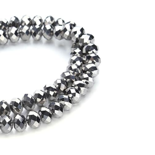 Rondelle Kristallglasperlen, 2 mm, 4 mm, 6 mm, 8 mm, gemischte Größen, facettierte Briolette-Abstandshalter, tschechische Rocailles, lose Perlen für DIY-Schmuckherstellung, silberfarben, 415 Stück Rondelle Kristallglasperlen, 2 mm, 4 mm, 6 mm, 8 mm, gemischte Größen, facettierte Briolette-Abstandshalter, tschechische Rocailles, lose Perlen für DIY-Schmuckherstellung, silberfarben, 415 Stück von zhiteng
