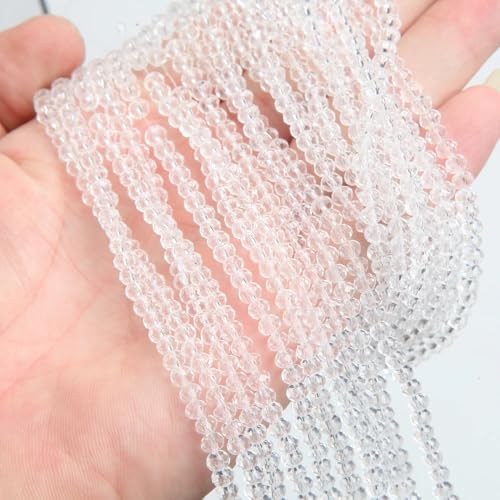 Rondelle Kristallglasperlen, 2 mm, 4 mm, 6 mm, 8 mm, gemischte Größen, facettierte Briolette-Abstandshalter, tschechische Rocailles, lose Perlen für DIY-Schmuckherstellung, transparent, 415 Stück Rondelle Kristallglasperlen, 2 mm, 4 mm, 6 mm, 8 mm, gemischte Größen, facettierte Briolette-Abstandshalter, tschechische Rocailles, lose Perlen für DIY-Schmuckherstellung, transparent, 415 Stück von zhiteng
