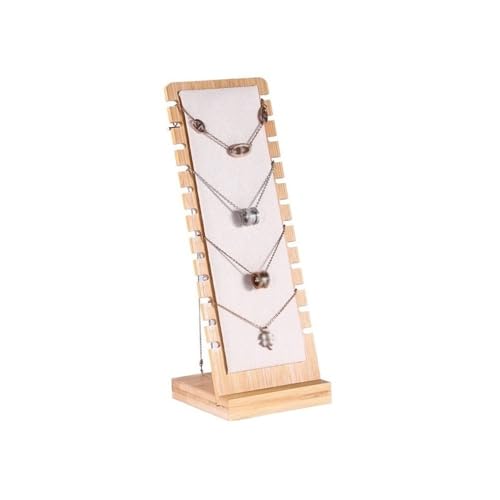 zhongqunli Schmuck-Organizer und -Aufbewahrung, Anhänger Organizer Schmuck Display Board Schmuck Hängen Rack Display Stand Stände Holz Abnehmbare Halskette Display Rack(White) von zhongqunli