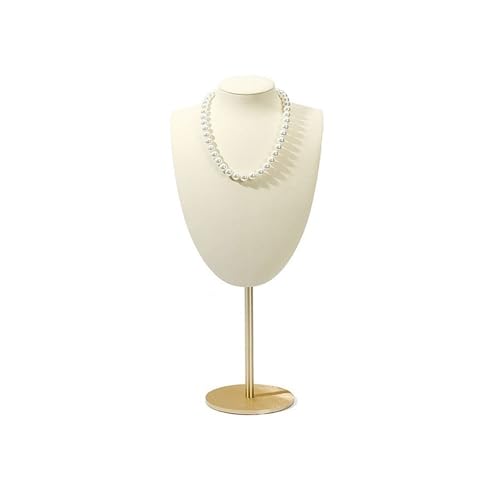 zhongqunli Schmuck-Organizer und -Aufbewahrung, Halskette Display Rack Schmuck Shop Anhänger Rack Mode Mikrofaser Versenkbare Aluminium Legierung Fenster Schmuck Display Ständer(White) von zhongqunli