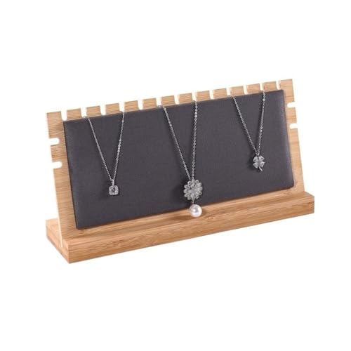 zhongqunli Schmuck-Organizer und -Aufbewahrung, Holz Abnehmbare Halskette Display Rack Schmuck Hängen Rack Display Stand Stände Anhänger Organizer Schmuck Display Board(Gray) von zhongqunli