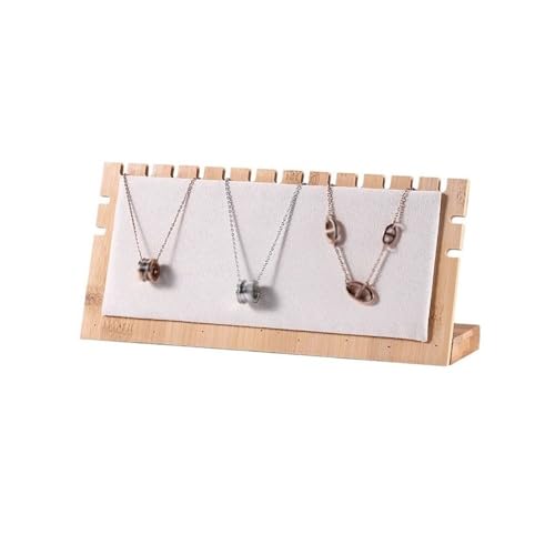 zhongqunli Schmuck-Organizer und -Aufbewahrung, Holz Abnehmbare Halskette Display Rack Schmuck Hängen Rack Display Stand Stände Anhänger Organizer Schmuck Display Board(White) von zhongqunli