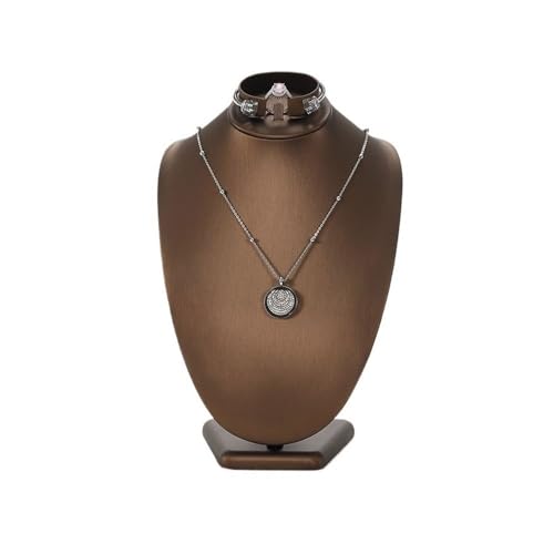 zhongqunli Schmuck-Organizer und -Aufbewahrung, Mehrzweck-Schmuckständer, Schmuck, Armband, Ring, Büste, Aufbewahrung, Präsentationsständer, Anhänger, Schmuck-Display-Requisiten(Dark Brown) von zhongqunli