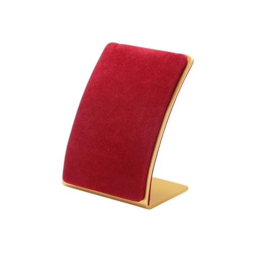 zhongqunli Schmuck-Organizer und -Aufbewahrung, Metall-Mikrofaser-Anhänger-Display-Rack, Halskette, Schmuck-Organizer, Fenster, kreative Schmuck-Display-Requisiten(Red) von zhongqunli