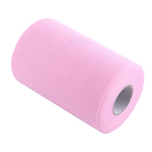 100Yards 15cm DIY Hochzeitsdekoration Tüll Rollspule Bekleidung Strickstoff zum Nähen(C08 pink) von zhuolong