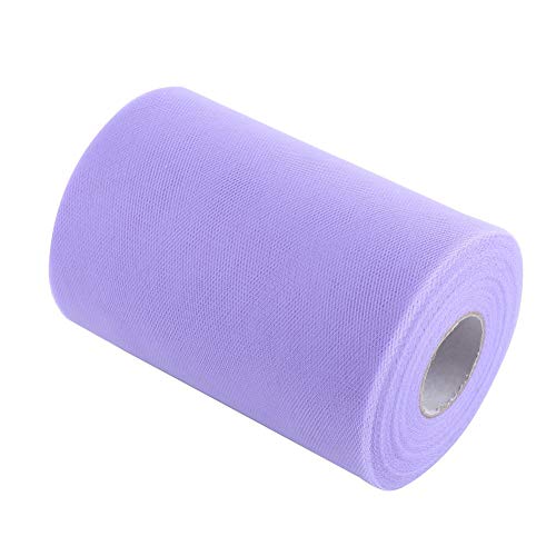 100Yards 15cm DIY Hochzeitsdekoration Tüll Rollspule Bekleidung Strickstoff zum Nähen(C25 lila) von zhuolong