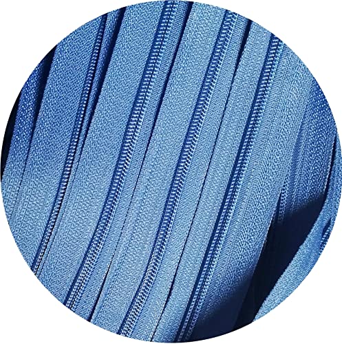 ziptoi Endlos-Reißverschluss 3 mm blau - 4 m + 12 Zipper - Meterware - Farbe 122 von ziptoi