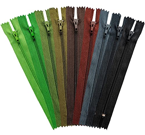 ziptoi Reißverschluss 14 cm - nicht teilbar - sortiert 9 Stk. in 9 Farben (031-039) von ziptoi