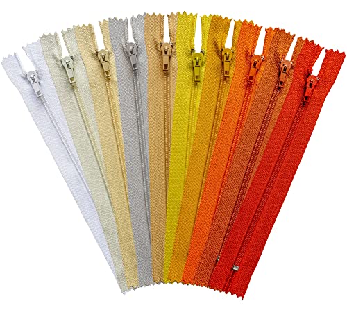 ziptoi Reißverschluss 30 cm - nicht teilbar - sortiert 10 Stk. in 10 Farben (001-010) von ziptoi
