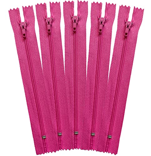 ziptoi Reißverschluss nicht teilbar 14 cm 5 Stück pink Farbe 13 von ziptoi