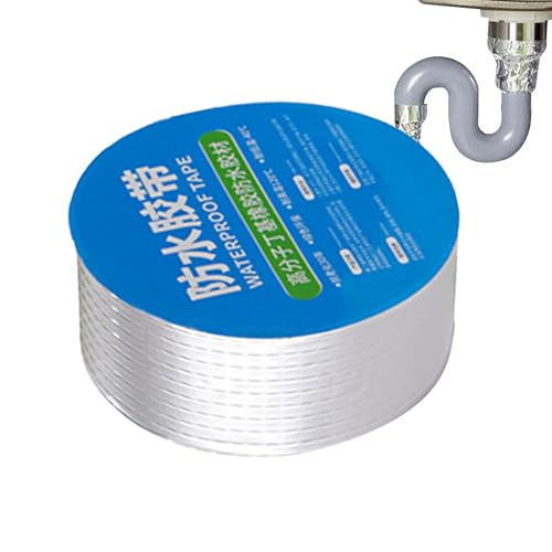 zjhukfmc Butylband, Klebeband, strapazierfähig, wasserfest | Butyl-Dichtband mit starker Haftung | Selbstklebendes Hitzeschild-Dachdichtband aus Aluminiumfolie für die Reparatur von Wohnmobilen, zjhukfmc Butylband, Klebeband, strapazierfähig, wasserfest | Butyl-Dichtband mit starker Haftung | Selbstklebendes Hitzeschild-Dachdichtband aus Aluminiumfolie für die Reparatur von Wohnmobilen, von zjhukfmc