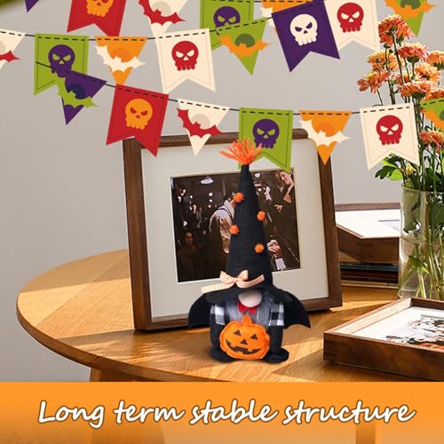 zjhukfmc Halloween Wichtel | 2 Stück Kürbis Gartene Puppen,Deko Tischdekoration Für Tisch Fenster Wohnzimmer Garten Deko von zjhukfmc