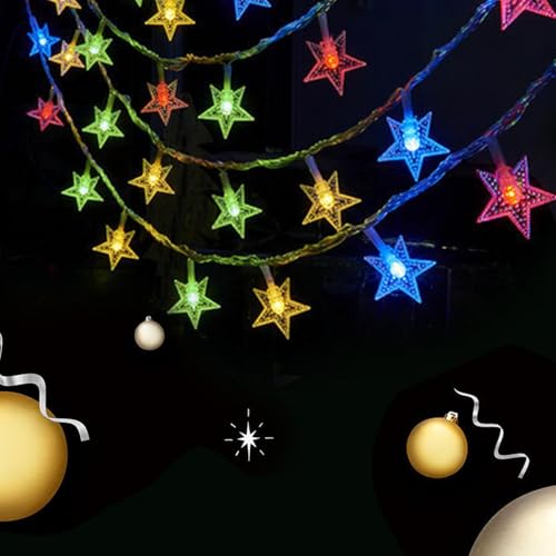 zjhukfmc LED Sternenlichter | 20 LED Lichterkette Für Außenbereich,Wasserdichte Beleuchtung Für Hochbett Weihnachtszimmer Wohnzimmer Baum zjhukfmc LED Sternenlichter | 20 LED Lichterkette Für Außenbereich,Wasserdichte Beleuchtung Für Hochbett Weihnachtszimmer Wohnzimmer Baum von zjhukfmc