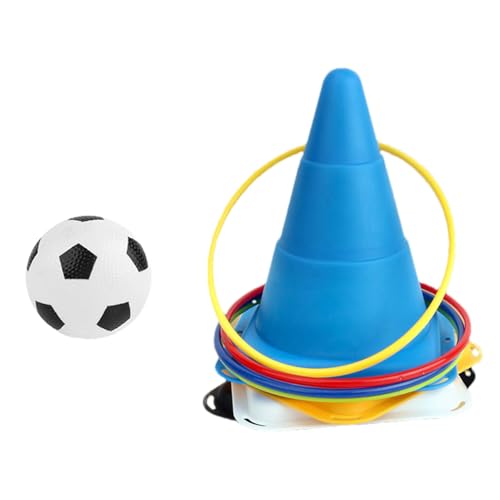 zjhukfmc Ringwurfspiel für Kinder,Ringwurfspiel - Outdoor-Yard-Spiel | 12 Wurfringe, 4 Kegel, Wurfspiel für den Hinterhof, Rasenspiel für Kinder und Erwachsene von zjhukfmc
