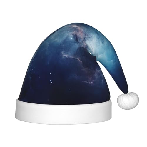 zkyfll Weihnachtsmann-Hut mit Galaxy-Druck, kleine Größe, Weihnachtsgeschenke, lustiger Weihnachtshut, Partyhut von zkyfll