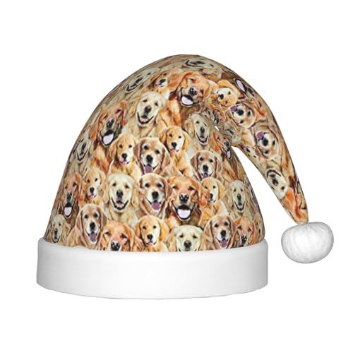 zkyfll Weihnachtsmütze mit Labrador-Retriever-Motiv, kleine Größe, Weihnachtsgeschenk, Plüsch, lustige Weihnachtsmütze, Party von zkyfll